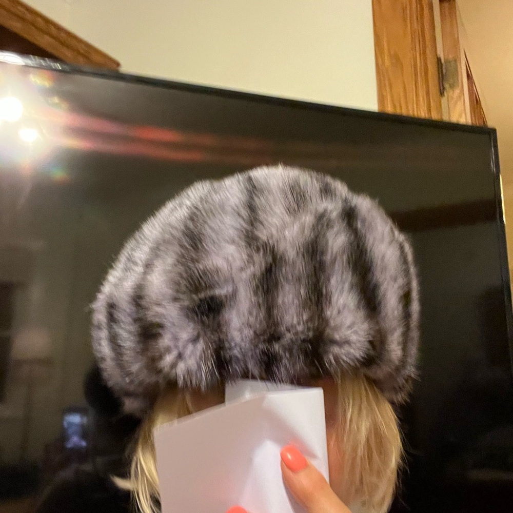 Beautiful authentic mink hat